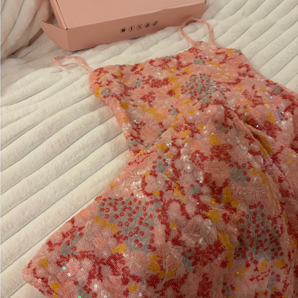 Oh Polly Pink Floral Maxi Dress - Picture 5 of 5